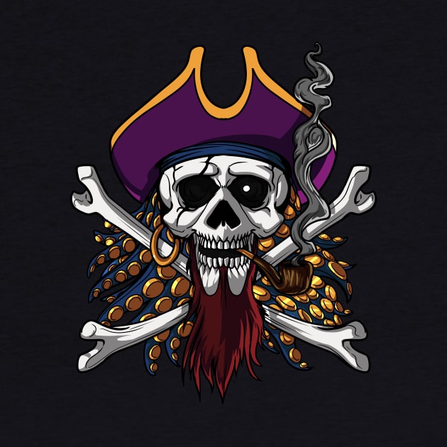 Pirate Skull Crossbones by underheaven